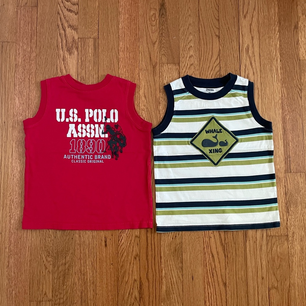 Boys bundle of 2 sleeveless shirts